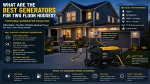 what are the best generators for two floor houses portable generator setup powering a two-story home during an outage