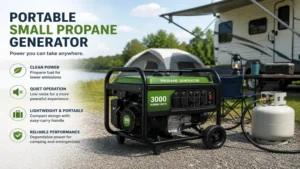 Portable small propane generator ready for camping and emergency backup power