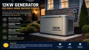 12kw generator installed as a reliable home backup power solution