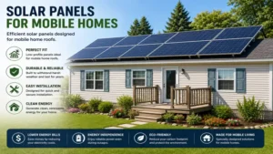 solar panels for mobile homes installed on a mobile home roof