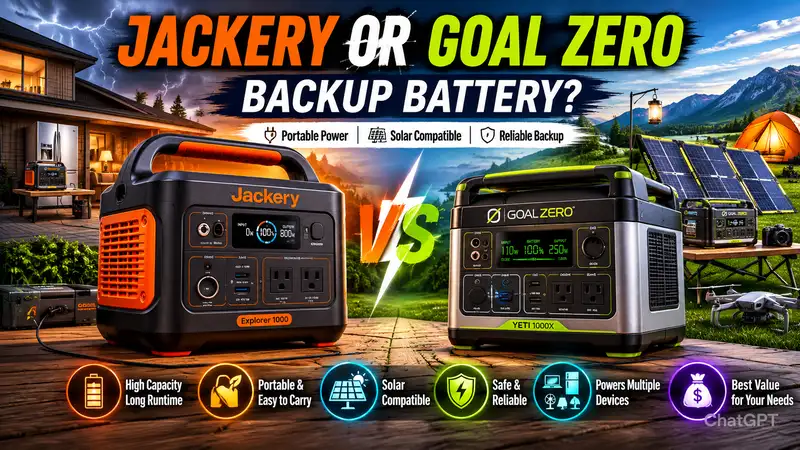 jackery or goal zero backup battery comparison for portable home and outdoor power solutions