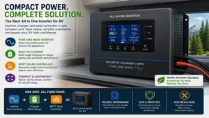 Best all in one inverter for rv compact unit with built in charger and MPPT solar controller