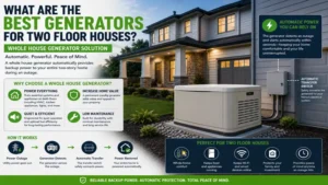 what are the best generators for two floor houses whole house generator installed outside a modern two-story home