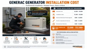 How much is a generac generator installation cost for a professionally installed standby system