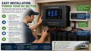 Best all in one inverter for rv professional installation with battery and AC distribution setup