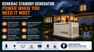 Cost of a Generac generator for reliable standby home backup power during outages