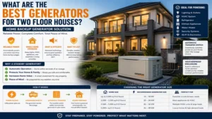 what are the best generators for two floor houses home backup generator beside a two-level family house