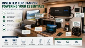 inverter for camper powering laptops coffee makers fans and other essential appliances during camping trips