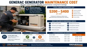 How much is a generac generator maintenance cost for annual service and long term performance