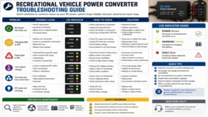 recreational vehicle power converter troubleshooting guide for RV electrical systems