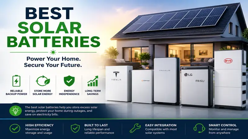 best solar batteries for home energy storage, backup power, and lower electricity costs