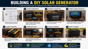 building diy solar generator with lithium battery and solar charge controller step by step