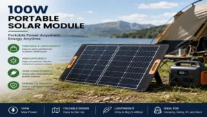 Portable solar module 100w used for camping and outdoor mobile power solutions