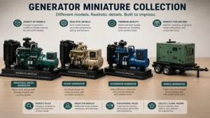 generator miniature collection featuring multiple realistic models for display and education