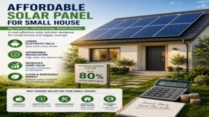 Affordable solar panel for small house solution designed to lower electricity costs