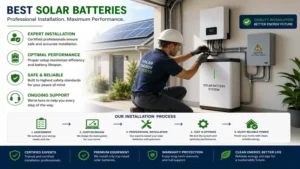 best solar batteries professionally installed for safe operation and maximum energy performance