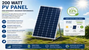 High-efficiency 200 watt pv panel delivering reliable solar power and renewable energy performance