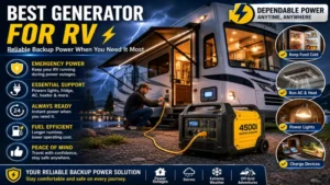 Best generator for rv serving as a dependable emergency backup power source on the road
