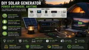 diy solar generator outdoor use for camping, emergency preparedness, and portable power solutions