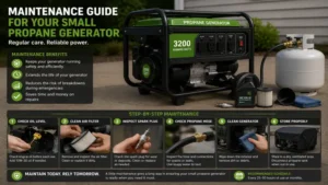 Routine maintenance of a small propane generator to ensure reliable performance