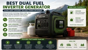 Best dual fuel inverter generator highlighting quiet operation, fuel efficiency, and inverter technology