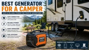 best generator for a camper connected safely to an RV during a weekend camping trip