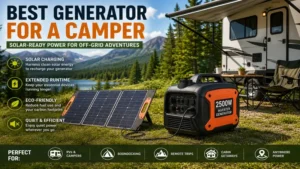 best generator for a camper with solar charging capability for off-grid camping and travel