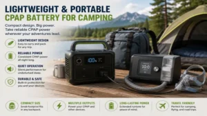 Lightweight cpap battery for camping designed for easy transport and dependable performance.