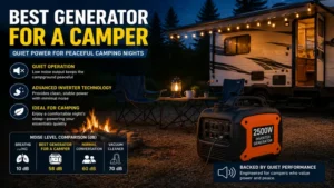 best generator for a camper featuring quiet operation for peaceful campground use