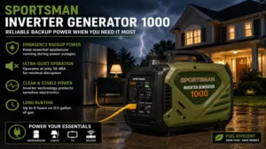 sportsman inverter generator 1000 supplying emergency backup power during a power outage