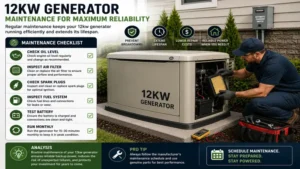 Routine maintenance checklist for keeping a 12kw generator in top condition