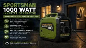 sportsman 1000 watt inverter generator delivering reliable emergency backup power for home use