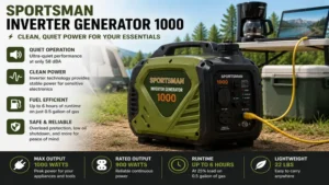 sportsman inverter generator 1000 operating outdoors to power small appliances safely
