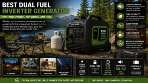 Best dual fuel inverter generator delivering portable power for outdoor work, camping, and recreation