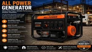 Heavy-duty all power generator built for reliable performance in residential and commercial applications.