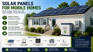 solar panels for mobile homes paired with a battery storage system