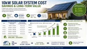 10kw solar system cost compared with potential electricity savings, long-term energy value, and estimated return on investment
